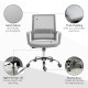 Vinsetto Ergonomic Desk Chair Mesh Office Chair with Adjustable Height Armrest and 360° Swivel Castor Wheels Grey