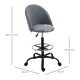 Vinsetto Ergonomic Drafting chair Adjustable Height w/ 5 Wheels Padded Seat Footrest 360° Swivel Freely Comfortable Versatile Us