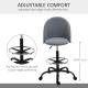 Vinsetto Ergonomic Drafting chair Adjustable Height w/ 5 Wheels Padded Seat Footrest 360° Swivel Freely Comfortable Versatile Us