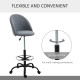 Vinsetto Ergonomic Drafting chair Adjustable Height w/ 5 Wheels Padded Seat Footrest 360° Swivel Freely Comfortable Versatile Us