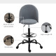 Vinsetto Ergonomic Drafting chair Adjustable Height w/ 5 Wheels Padded Seat Footrest 360° Swivel Freely Comfortable Versatile Us