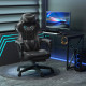 Vinsetto Computer Gaming Chair, Racing Desk Chair with Lumbar Support and Footrest, PU Leather Gamer Chair with Headrest and Swi