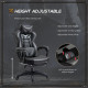 Vinsetto Computer Gaming Chair, Racing Desk Chair with Lumbar Support and Footrest, PU Leather Gamer Chair with Headrest and Swi