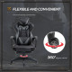 Vinsetto Computer Gaming Chair, Racing Desk Chair with Lumbar Support and Footrest, PU Leather Gamer Chair with Headrest and Swi