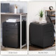 Vinsetto Lockable File Cabinet with 3 Drawers, Vertical Office Drawer for A4, Letter, Legal Size, Anti-tilt Design, Pre-Assemble