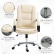 Vinsetto Office Chair, PU Leather Desk Chair with 13cm Soft Padded Seat and Backrest, Swivel Chair with Adjustable Height and Ro