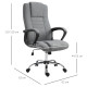 Vinsetto Office Chair, Computer Desk Chair, Linen Fabric Swivel Chair with Adjustable Height, Rolling Wheels for Home and Study,
