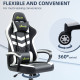 Vinsetto Gaming Chair, Computer Desk Chair with Lumbar Support, Faux Leather Racing Chair with Headrest and Swivel Wheels for Ho