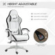 Vinsetto Computer Gaming Chair, PU Leather Desk Chair with Footrest, Swivel Task Chair with 135° Reclining Back and Lumbar Suppo