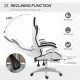 Vinsetto Computer Gaming Chair, PU Leather Desk Chair with Footrest, Swivel Task Chair with 135° Reclining Back and Lumbar Suppo