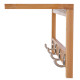 Wall Mounted Coat Clothes Hat Hanger 4 Hooks Rack Stand with Rail &amp; Storage Shelf for Hallway Entryway Bedroom Bathroom