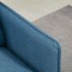 Modern Two Seater Sofa, Button Tufted Loveseat with Cushions and Steel Legs for Living Room, Guest Room, Dark Blue