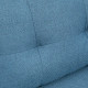 Modern Two Seater Sofa, Button Tufted Loveseat with Cushions and Steel Legs for Living Room, Guest Room, Dark Blue