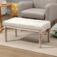 80cm End of Bed Bench, Window Seat, Tufted Bench for Bedroom, Hallway, Living Room, Cream White