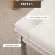 80cm End of Bed Bench, Window Seat, Tufted Bench for Bedroom, Hallway, Living Room, Cream White