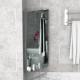 Stainless Steel Wall mounted Bathroom Corner Mirror Storage Cabinet Single Door 300mm (W)