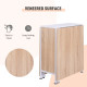 Foldable Drop Leaf Dining Table Folding Workstation for Small Space with Storage Shelves Cubes Oak &amp; White