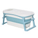 Foldable Bathtub Kids Bath Tub with Lid Large Freestanding Bathtubs Home Sauna for Toddler Children Teenage 1 - 12 Years
