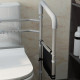 Free Standing Toilet Frame, Height and Width Adjustable Toilet Safety Frame with Arms, 2 Additional Suction Cups, Storage for El