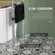 Free Standing Toilet Frame, Height and Width Adjustable Toilet Safety Frame with Arms, 2 Additional Suction Cups, Storage for El