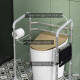 Free Standing Toilet Frame, Height and Width Adjustable Toilet Safety Frame with Arms, 2 Additional Suction Cups, Storage for El