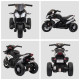 Kids 6V Electric Ride On Motorcycle Electric Motorbike w/ Lights Music Horn 3 Wheel Outdoor Play Toy for 3-5 Years Black