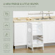 Toddler Step Stool Kids Adjustable Standing Tower with Safety Rail for Kitchen Counter White