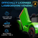 Lamborghini Veneno Licensed Electric Ride-On Car, with Remote, Music, Horn - Green