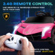 Lamborghini Veneno Licensed Electric Ride-On Car, with Remote, Music, Horn - Pink