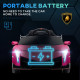 Lamborghini Veneno Licensed Electric Ride-On Car, with Remote, Music, Horn - Pink