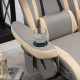 Manual Recliner Armchair PU Leather Lounge Chair w/ Adjustable Leg Rest, 135° Reclining Function, 360° Swivel, Grey