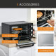 21L Mini Countertop Oven, 100°C-230°C Adjustable Temp - Black