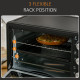 21L Mini Countertop Oven, 100°C-230°C Adjustable Temp - Black
