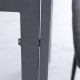 Modern Square Dining Table for 2-4 People, with Glass Top &amp; Metal Legs for Dining Room, Living Room, Grey