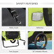 PawHut Dog Bike Trailer, 2 in 1 Dog Stroller for Large Dogs with Hitch, Quick-release 20&quot; Wheels, Pet Bicycle Cart Trolley Carri
