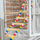 PawHut Large Bird Cage Budgie Cage 3 Tier Aviary with Stand Wheels, Toys, Ladders, Shelf for Canaries, Finches, Cockatiels, Para