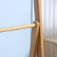 kleankin Freestanding Natural Bamboo Towel Rack with 3 Towel Rails and 3 Storage Shelves, Space-Saving Foldable Towel Holder for
