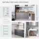 Kids Step Stool Toddler Kitchen Stool Tower with Adjustable Standing Platform, Grey