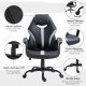 Vinsetto Computer Gaming Chair, Desk Chair with Breathable PU Leather Back and Seat, Soft Padded Armrests and Rolling Wheels for