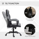 Vinsetto Computer Gaming Chair, Desk Chair with Breathable PU Leather Back and Seat, Soft Padded Armrests and Rolling Wheels for