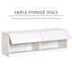 High Gloss TV Stand Cabinet with LED Lights, Wall Mount Media Unit for TVs up to 42 Inch for Living Room Bedroom