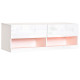 High Gloss TV Stand Cabinet with LED Lights, Wall Mount Media Unit for TVs up to 42 Inch for Living Room Bedroom