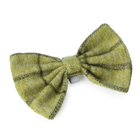 House of Paws Green Tweed Bow Tie