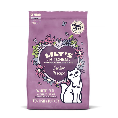 Lily's Kitchen - Fish & Turkey Senior Dry Cat Food