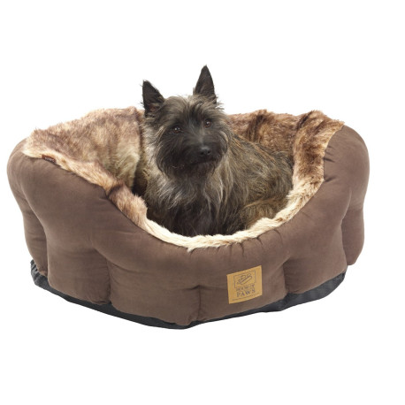 House of Paws - Faux Fur Artic Fox Snuggle Dog Bed