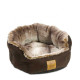 House of Paws - Faux Fur Artic Fox Snuggle Dog Bed