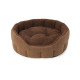 House of Paws Brown Tweed &amp; Fx Sheepskin Oval Snuggle Bed