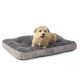 House of Paws - Grey Hessian Boxed Duvet Dog Bed