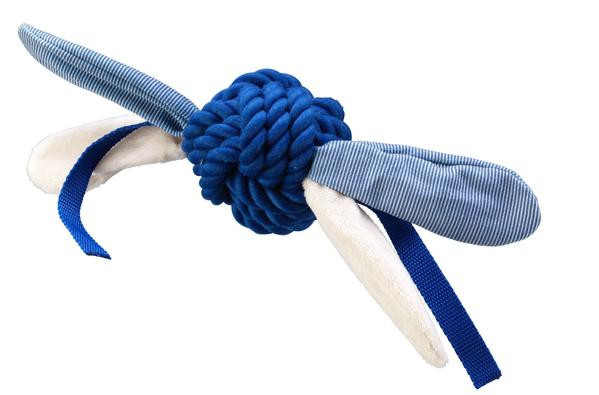 House of Paws - Rope Ball with Blue Tags