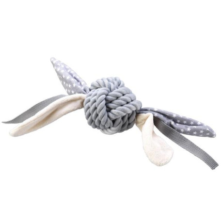 House of Paws - Rope Ball with Grey Tags